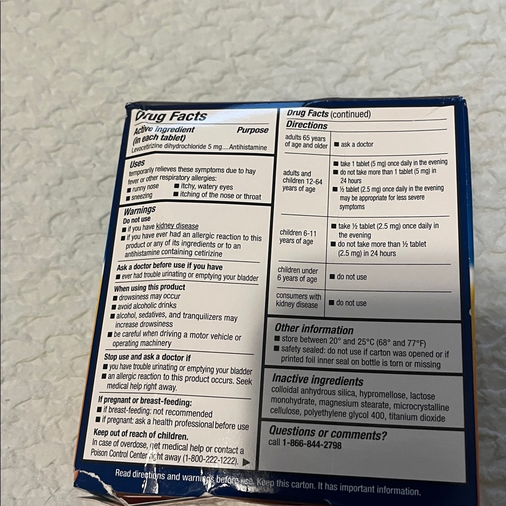 NWT Xyzal Allergy Relief Tablets - Picture 3 of 5